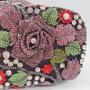 Multicolour rhinestone purse wedding party bridal elegant clutch bags hollow metal crystal flower evening bags luxury