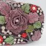 Multicolour rhinestone purse wedding party bridal elegant clutch bags hollow metal crystal flower evening bags luxury