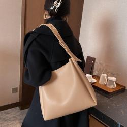 2024 Spring New Soft Leather One Shoulder Large Capacity 2-Piece Handbag for Women