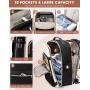 LOVEVOOK 40L Airline Approved Carry on Laptop Backpack with 3 Packing Cubes Airplanes TSA Large Travel Backpack for Women Men