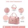 LOVEVOOK OEM Leather Carry On Weekender Overnight Bag with Toiletry Bag Cute Tote Yoga Gym Travel Luggage Duffle Bags for Women