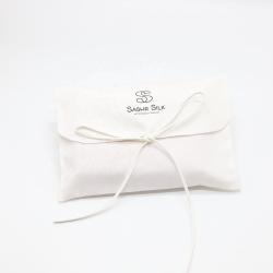 White Cotton Envelope Jewelry Pouch