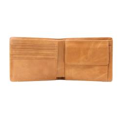 RFID blocking coin pocket wallet durable full grain leather bifold wallet for men