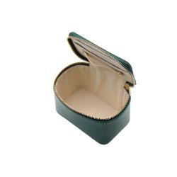 Waterproof Leather Makeup Pouch Portable Cosmetic Bag Small Makeup Bag