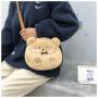 2021 Wholesale Women Mini Handbag Purse Custom Cute Cartoon Ita Bags Embroidery Bear Plush Ladies Crossbody Bag