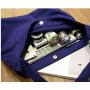 Fashionable Denim Canvas Shopping Bag Waterproof Shoulder Computer Bag for Men and Women with Two Handles for Art Students