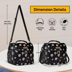 2024 New Design Insulated Lunch Bag for Women Reusable Lunch Box Cute Cooler Tote for Work Picnic or Travel