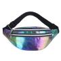 Gelory Custom Logo Laser Women Sports Waist Bag Shiny Holographic Waterproof Phone Fanny Packs
