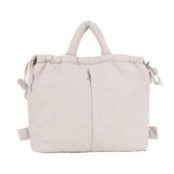 CHANGRONG Custom Large Capacity Casual Nylon Women Handbags Lady Shoulder Bag Padded Soft Puffer Backpack Bag