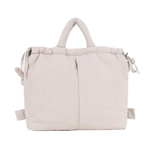 CHANGRONG Custom Large Capacity Casual Nylon Women Handbags Lady Shoulder Bag Padded Soft Puffer Backpack Bag