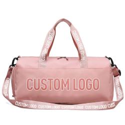 Custom Waterproof Lightweight Black Sports Tote Gym Bag Shoulder Weekender Overnight Travel Duffle Duffel Bag for Women
