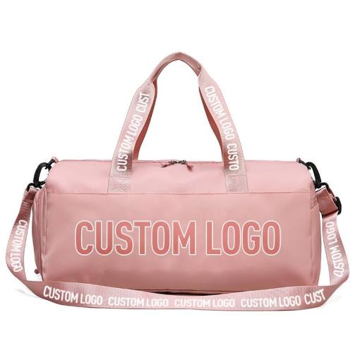 Custom Waterproof Lightweight Black Sports Tote Gym Bag Shoulder Weekender Overnight Travel Duffle Duffel Bag for Women