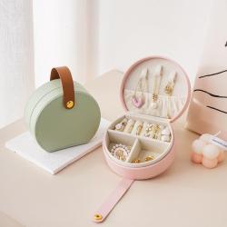 ZX047 New Style Women And Girl PU Leather Jewelry Organizer Display Travel Jewelry Case Boxes Ring Necklace Jewelry Holder