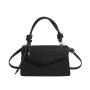 Simple pu leather 2024 temperament retro small square bag shoulder bag for women fashion female crossbody bags handbag