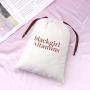 Custom Logo Printing White Cotton Twill Drawstring Bag For Hat Shoes Underwear Luxury Cotton Gift Dust Pouch