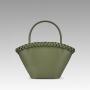 Handbag Factory Custom 2024 Newest Fashion Ladies Hand Bags Luxury Pu Leather Woven Basket Design Women's Bucket Handbags