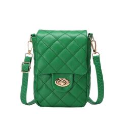 2024 Ladies Embroidered Diamond Grid Crossbody Phone Bag Women's Shoulder Bags with Exclusive Design