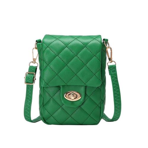 2024 Ladies Embroidered Diamond Grid Crossbody Phone Bag Women's Shoulder Bags with Exclusive Design
