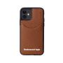 Custom Cell Phone Cover Case Litchi Pattern Genuine Leather Design With Card Pocket Slot Brand Phone Case