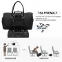 LOVEVOOK 2pcs Weekender Overnight Holdall Gym Duffel Luggage Bag with Toiletry Pouch & Shoe Compartment Travel Duffle Bag Unisex