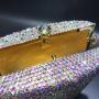Handmade Hip flask-shaped Rhinestone bag Crystal full diamond flagon Purse Banquet clutch bags for women luxury wedding