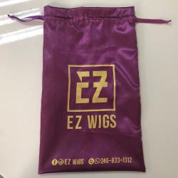 Customized Hair Packaging Silk Satin Wig Bag