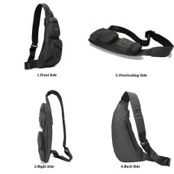 KBW690 New Men Chest Multi-functional Large-capacity Sling Crossbody Bag Travel Outdoor Leisure Sports Shoulder Bag