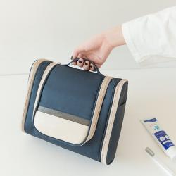 Gelory Wholesale Custom Large Capacity Women Hanging Travel Toiletry Zipper Cosmetic Makeup Bag