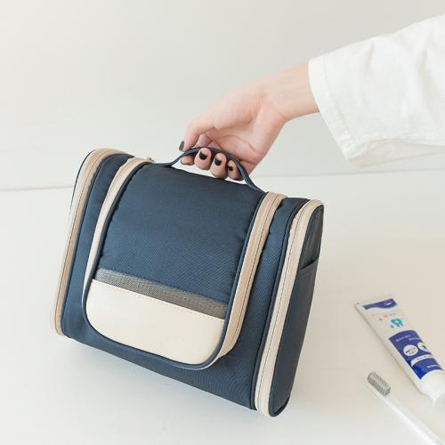 Gelory Wholesale Custom Large Capacity Women Hanging Travel Toiletry Zipper Cosmetic Makeup Bag