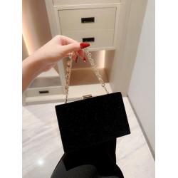 Hot selling  ladies bag handbags rhinestone chain black velvet clutch evening bag party purses wholesale pochette femme