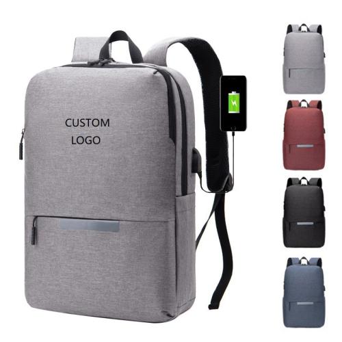 Gelory Customized Logo College School Bags Backpacks Outdoor Man Travel Business Laptop Backpack With USB Charger Port