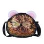 Fashion Cartoon Cute Kids Small Handbag Purse Wholesale Glitter PU Leather Girls Crossbody Bag with Bow
