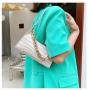 Korean Diamond Lattice Shoulder Small Bag Women's Messenger Small Square Chain Bag Wholesale PU Ladies Shoulder Bag China OEM