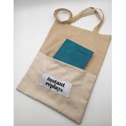Cotton Suede Drawstring Tote Bag Shopping Bag With String