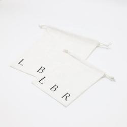 Promotion Recycled Wedding Favor Cosmetic Washing Cotton Drawstring Pouch Custom Logo Cotton Gift Packaging Makeup Bag