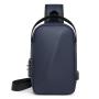 ZWY186 Wholesale Oxford Waterproof Men Fashion USB Chest Bag Combination Lock Casual Crossbody Bag Outdoor Travel Shoulder Bag