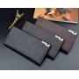 ZWY280 Men Simple Crocodile Print Long Wallet PU Waterproof Daily Lightweight Money Clip Business Multi-card Clutch Card Case