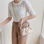 2024 Factory Outlet New Korean Fashion Trend Women Shoulder Bag Chain Slanting Bag Pleated Candy Pu Leather Color Handbags