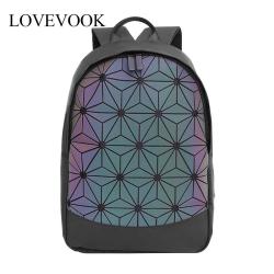LOVEVOOK fashion ladies backpacks school bags geometric backpacks large travel ladies bags women backpacks