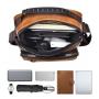 WTB065 Crossbody Bag for Men Lifestyle Casual Vintage PU Leather Shoulder Bag Small Messenger Bag for Travel Work Business