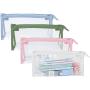 Gelory Waterproof Transparent Pencil Case PVC Clear Zipper Travel Cosmetic Bag Multi-Purpose School Pen Pencil Pouch