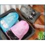 HR409 Hot Selling Dust Travel Shoe Storage Bag Transparent Visible Drawstring Strap Pocket Shoe Bag Nonwoven Home Organizing Bag