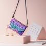 LOVEVOOK 2023 stylish crossbody bags fashion Geometric luminous PU leather shoulder purse women ladies messenger bags