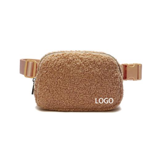 Custom Luxury Plush Crossbody Fanny Pack Purses Chest Sling Bag Travel Running Shoulder Everywhere Fleece Belt Bag