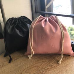 Custom Logo Embossed Leather Packaging Bag Soft PU leather Gift Bag