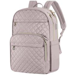 Custom Stylish Comfortable Business Argyle Quilted Backpack Casual Travel Commute Knapsack Laptop Backpack For Women