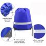 Gelory Promotional Gift Custom Logo Polyester Reflective Drawstring Backpack Bags