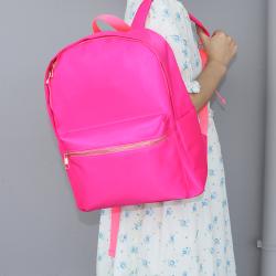 Factory Wholesale College Students Waterproof  Bag School Hot Pink Navy Nylon School Backpack Bag Kids Backpack School Bags