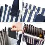 Newest Selling Reusable Durable Four Color Striped Handbag Canvas Tote Bag For Women