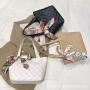 2024 Ladies Handbag Embroidered Scarf Shopping Bag Minimalist Korean Edition Large Capacity Shoulder Bag Fashion Style